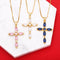 Cross copper 18k gold plated necklace in bulk