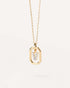 Letter sterling silver plating inlay zircon pendant necklace
