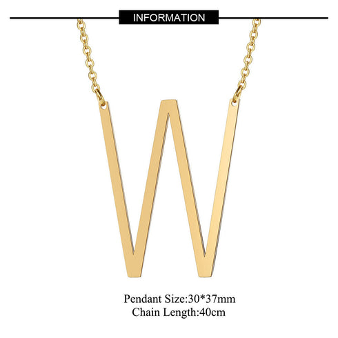 Initial stainless steel polishing plating hollow out 18k gold plated necklace