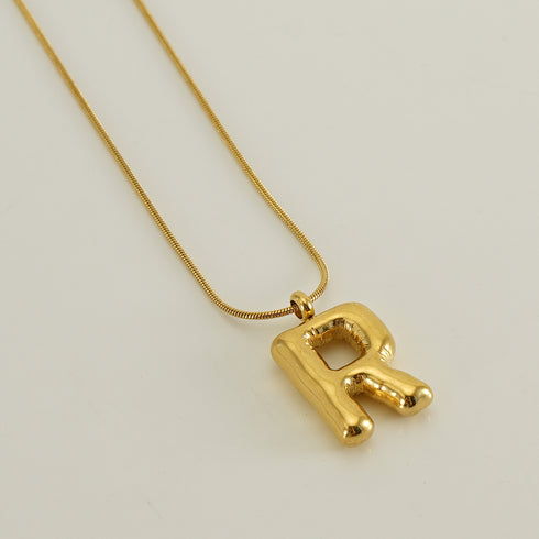 Stainless Steel 18K Gold Plated Casual Letter