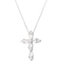 Luxurious Cross Inlay Zircon Pendant Necklace