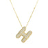Style letter copper 18k gold plated pendant necklace in bulk