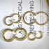 Shiny semicircle polishing plating titanium steel 18k gold plated ear studs