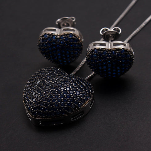 Style commute heart shape zircon white gold plated gold plated