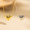 Heart shape stainless steel plating 18k gold plated pendant necklace