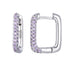 Elegant rectangle plating inlay copper zircon earrings