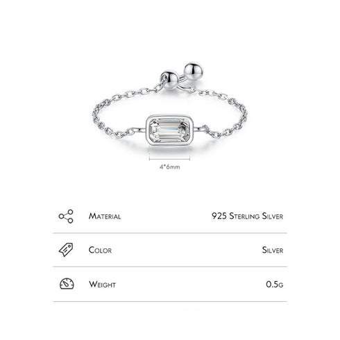 Shapes of silver inlay zircon rings