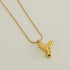 Stainless Steel 18K Gold Plated Casual Letter