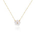 Lady sweet flower stainless steel plating 18k gold plated pendant necklace