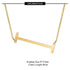 Initial stainless steel polishing plating hollow out 18k gold plated necklace