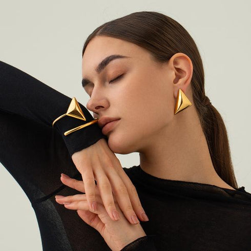 Elegant Triangle Bangle adjustable