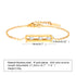 Elegant geometric stainless steel inlay zircon 18k gold plated bracelets