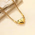 Flower stainless steel plating inlay zircon 18k gold plated necklace