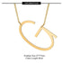 Initial stainless steel polishing plating hollow out 18k gold plated necklace