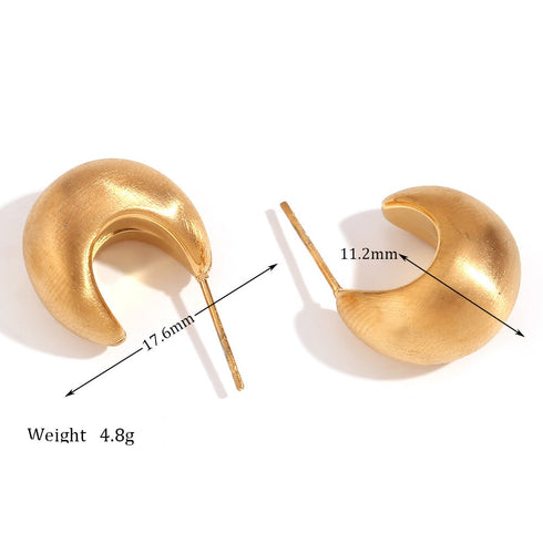 Style solid color plating stainless steel 18k gold plated ear cuffs