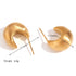 Style solid color plating stainless steel 18k gold plated ear cuffs