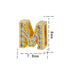 Letter titanium steel copper 18k gold plated charms (without chain)