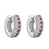 Shiny round plating inlay zircon earrings