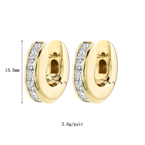 18k gold plated small huggies earrings