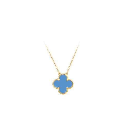 Elegant four leaf clover titanium steel plating pendant necklace
