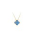 Elegant four leaf clover titanium steel plating pendant necklace