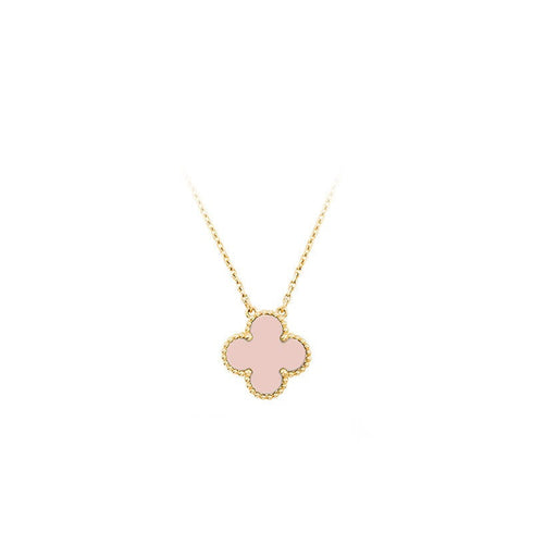 Elegant four leaf clover titanium steel plating pendant necklace