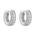 Shiny round plating inlay zircon earrings