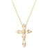 Luxurious Cross Inlay Zircon Pendant Necklace