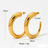 Classic style c shape polishing ear studs