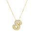 Style letter copper 18k gold plated pendant necklace in bulk