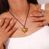 Style heart shape stainless steel plating 18k gold plated pendant necklace