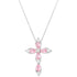 Luxurious Cross Inlay Zircon Pendant Necklace