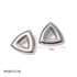 Classic Style Solid Color Plating Stainless Steel 18K Gold Plated Ear Studs