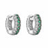 Shiny round plating inlay zircon earrings