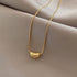 Solid color pea titanium steel gold plated silver plated necklace in bulk