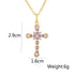 Zircon cross pendant necklace