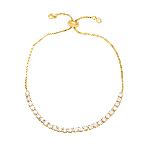 Fashion geometric 18k gold plated zircon bracelets