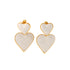 Heart shape polishing plating stainless steel 18k gold plated