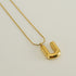 Stainless Steel 18K Gold Plated Casual Letter