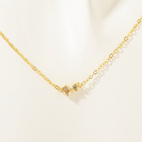 Round titanium steel plating 18k gold plated pendant necklace