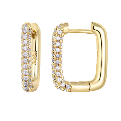 18k gold plated small huggies earrings