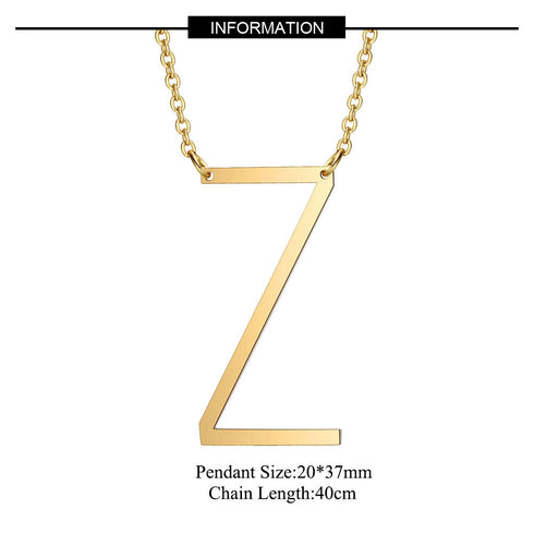 Initial stainless steel polishing plating hollow out 18k gold plated necklace