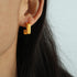 Classical style square c hoops earrings