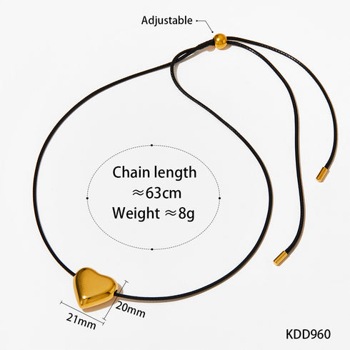 Stainless steel flanelle rope plating pendant necklace