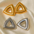 Classic Style Solid Color Plating Stainless Steel 18K Gold Plated Ear Studs