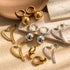 Heart shape plating stainless steel drop earrings