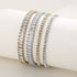 Geometric titanium steel plating inlay zircon bracelets