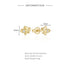 Styles plating inlay sterling silver zircon 18k gold plated ear studs