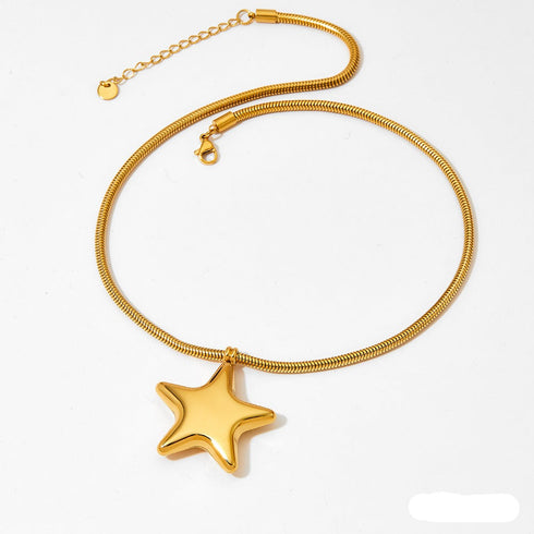 Stainless Steel Casual Simple Style Heart Shape Plating Pendant Necklace