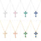 Luxurious Cross Inlay Zircon Pendant Necklace